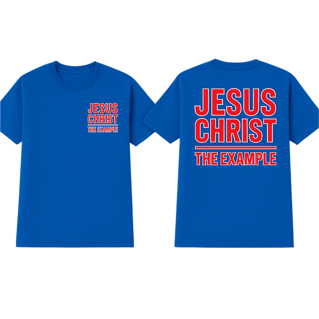 JESUS CHRIST, THE EXAMPLE | Royal Blue T-Shirt (Red Print)